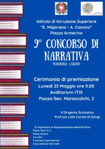 Cerimonia di premiazione – 9° Concorso di Narrativa “Majorana-Cascino”